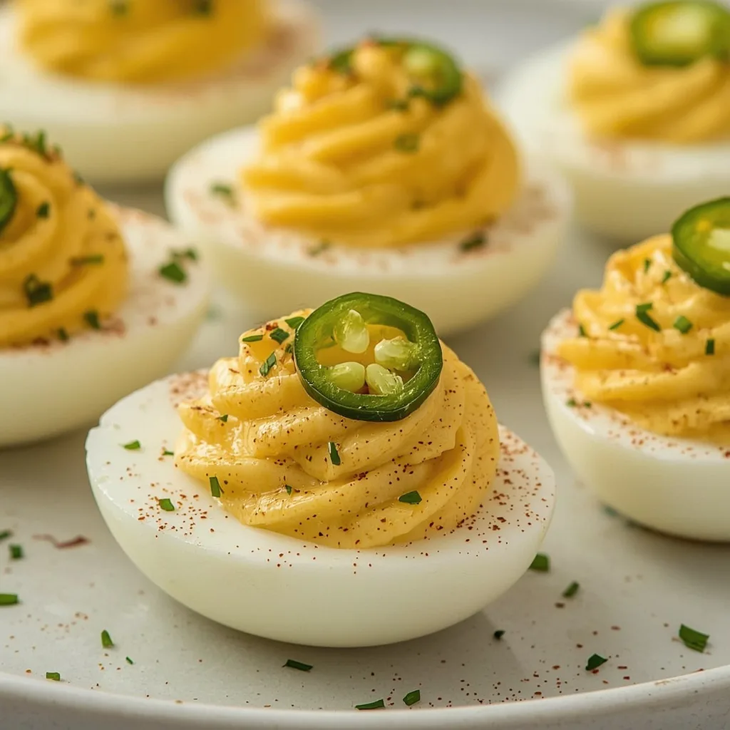 Spicy Jalapeño Deviled Eggs