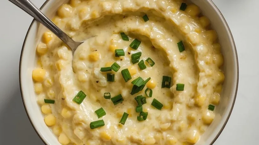 Ina Garten Cheddar and Scallion Creamed Corn