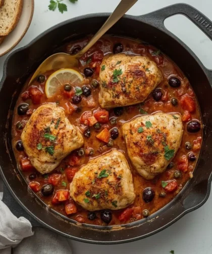 Ina Garten-Inspired Provencal Chicken with Olives and Capers