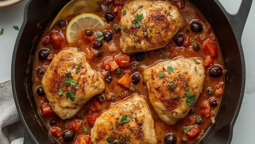 Ina Garten-Inspired Provencal Chicken with Olives and Capers