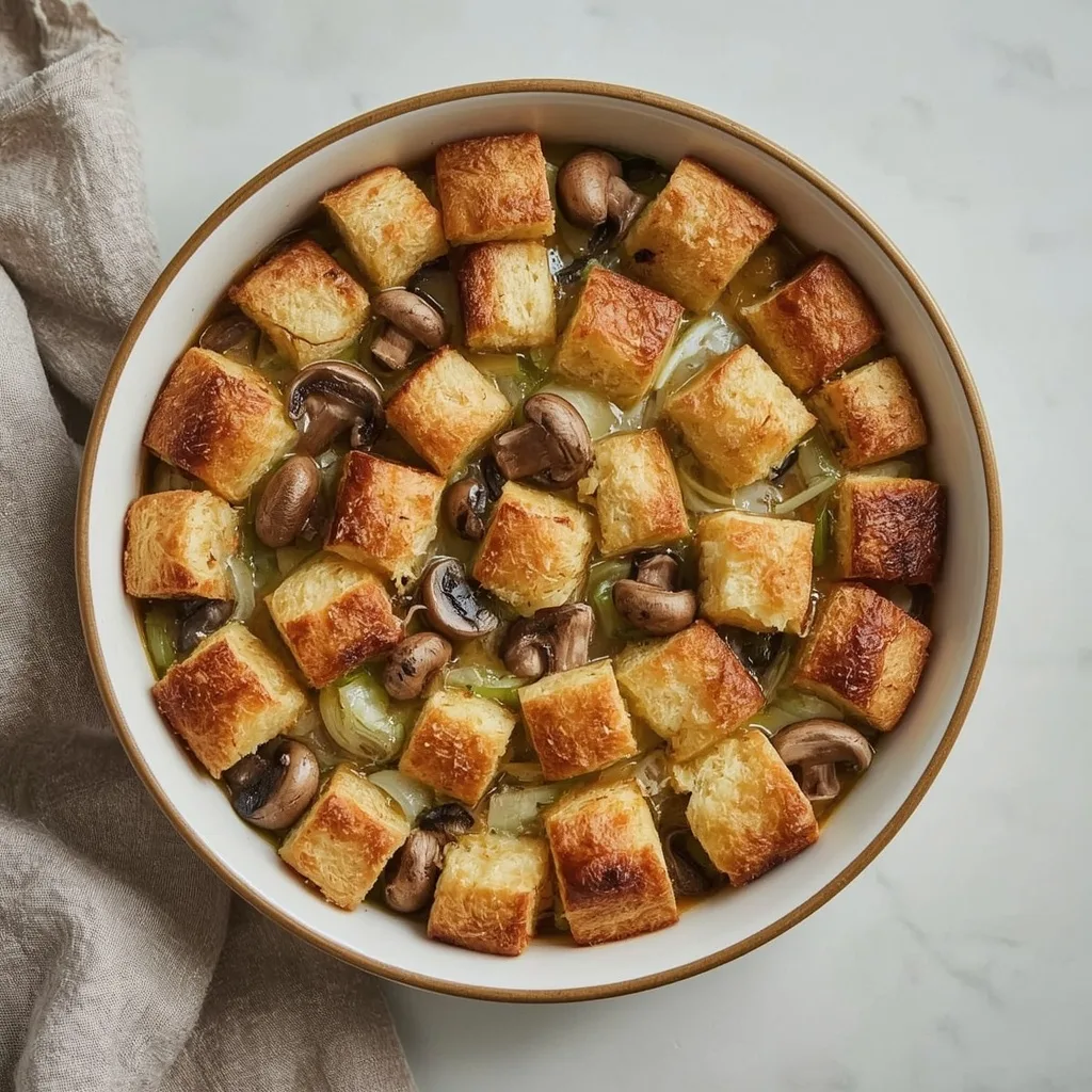 Ina Garten Mushroom and Leek Bread Pudding