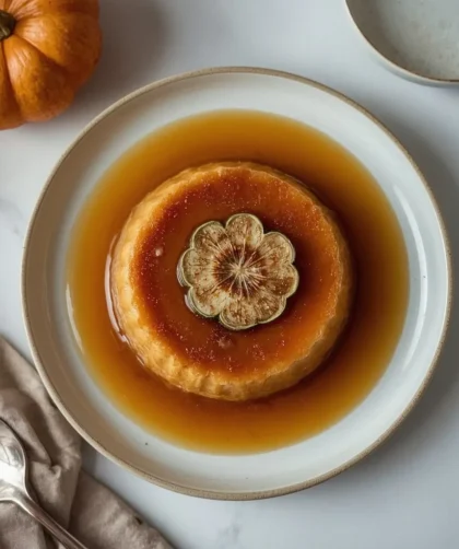 Ina Garten Pumpkin Flan with Maple Caramel