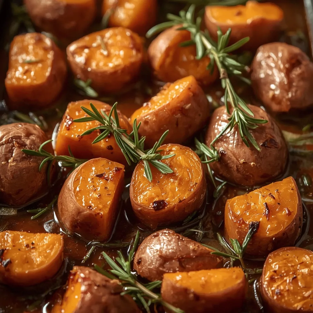 Ina Garten's Roasted Sweet Potatoes with Maple and Rosemary