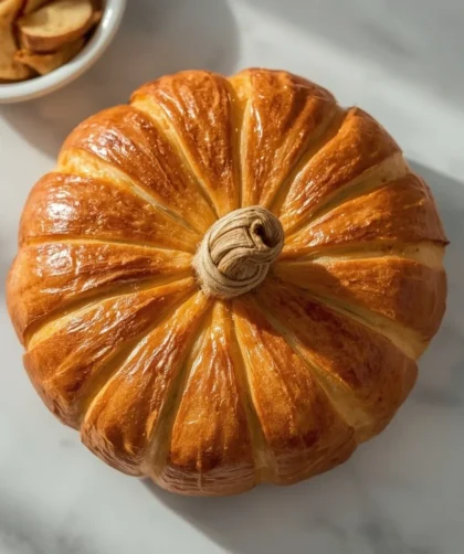 Pumpkin-Shaped Baked Brie